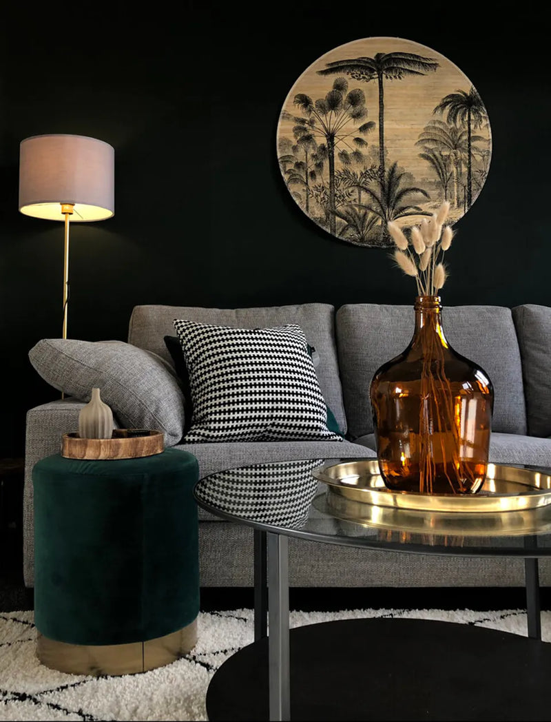 Dark small living room using Lick Green 06