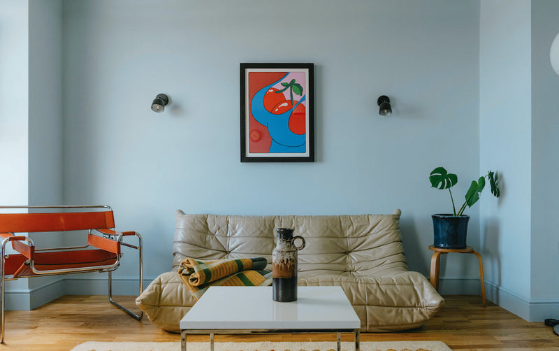 Living room painted in Lick Blue 04 paint