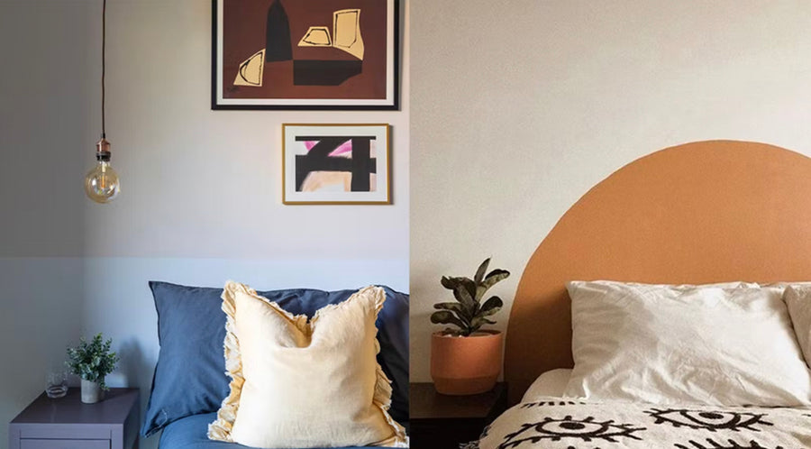 How to make a DIY painted wall headboard