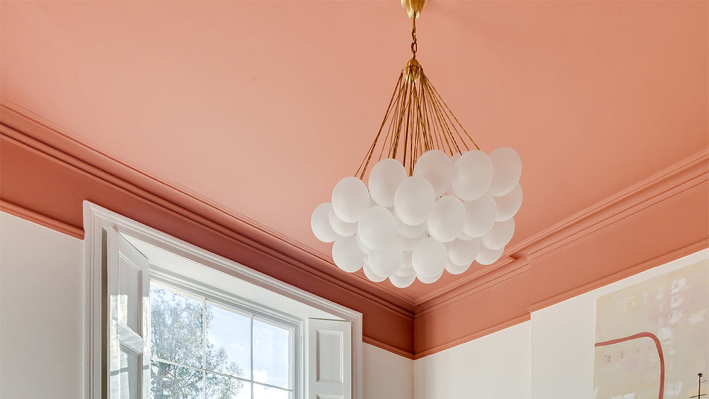 Ceiling painted in Lick paint Orange 02 