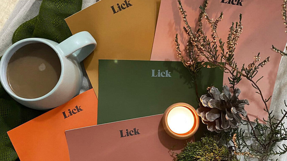 Autumnal mood board made up of Lick paint samples
